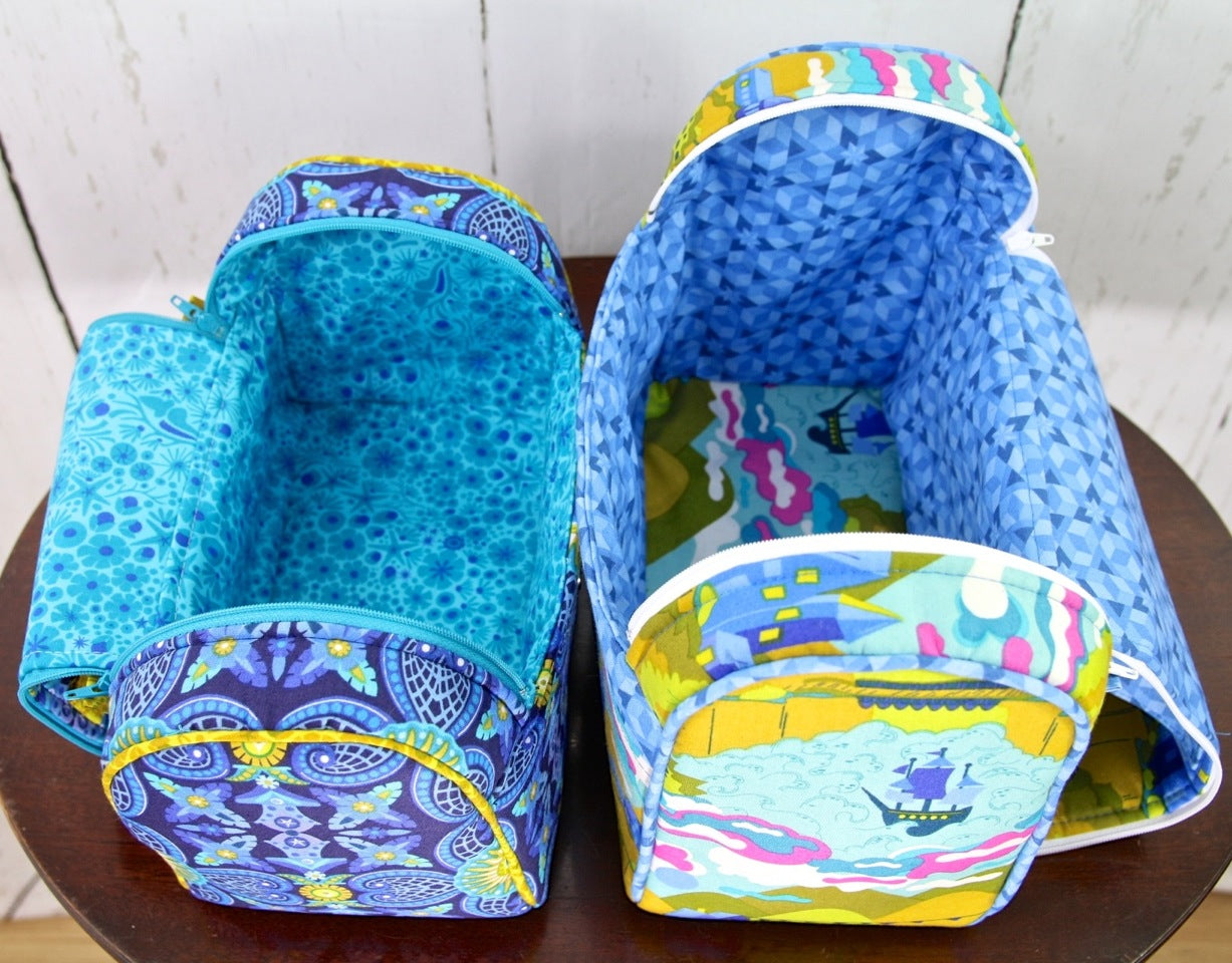 The Lavender Cosmetic Tote in 2 sizes - PDF Sewing Pattern