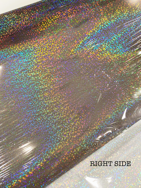 SALE Printed Clear Vinyl (20 gauge) - Iridescent Confetti in Black