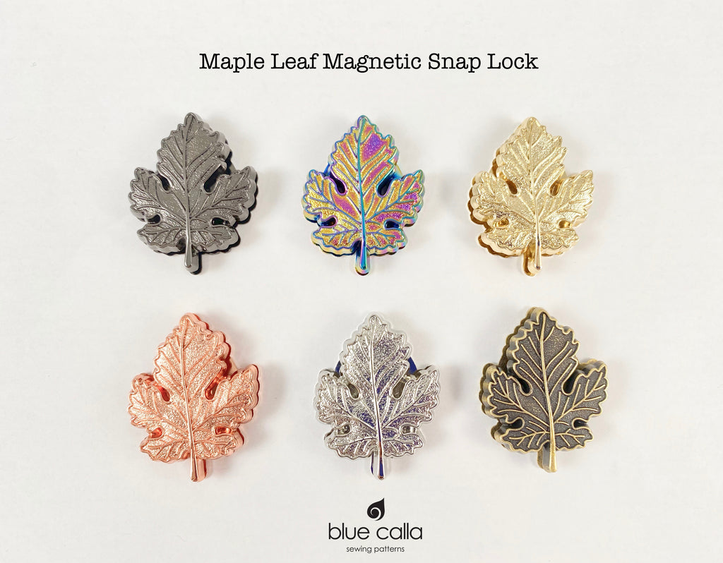Magnetic Snap Lock - MAPLE LEAF - 6 metal finishes – Blue Calla Patterns