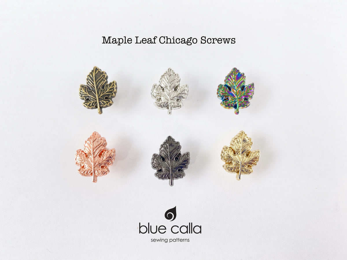 Calla Maple Chicago Screws - MAPLE LEAF - set of 4 – Blue Calla Patterns
