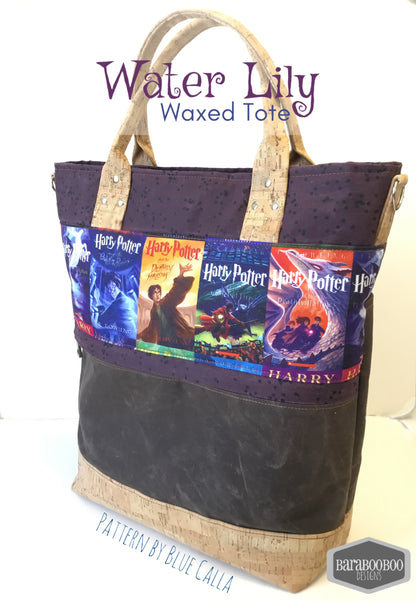 The Waterlily Waxed Canvas Tote (2 versions) - PDF Sewing pattern