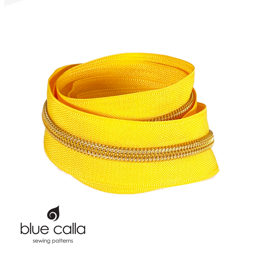 GOLD COIL - GOLDENROD - #5 Metallic Nylon Coil Zipper tape