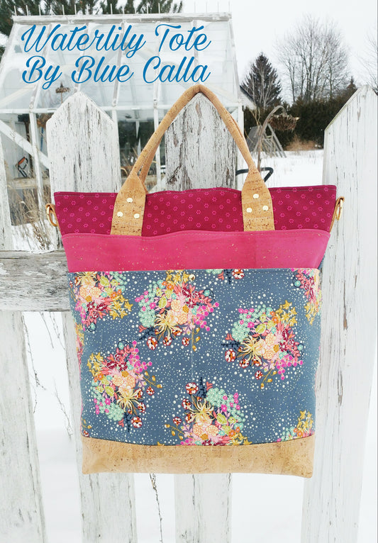 The Waterlily Waxed Canvas Tote (2 versions) - PDF Sewing pattern