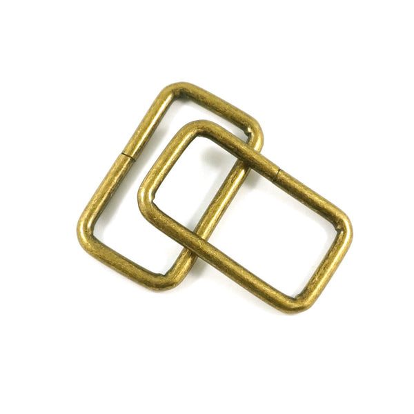 1.5" RECTANGLE RINGS (SET of 2) - Available in 5 metal finishes