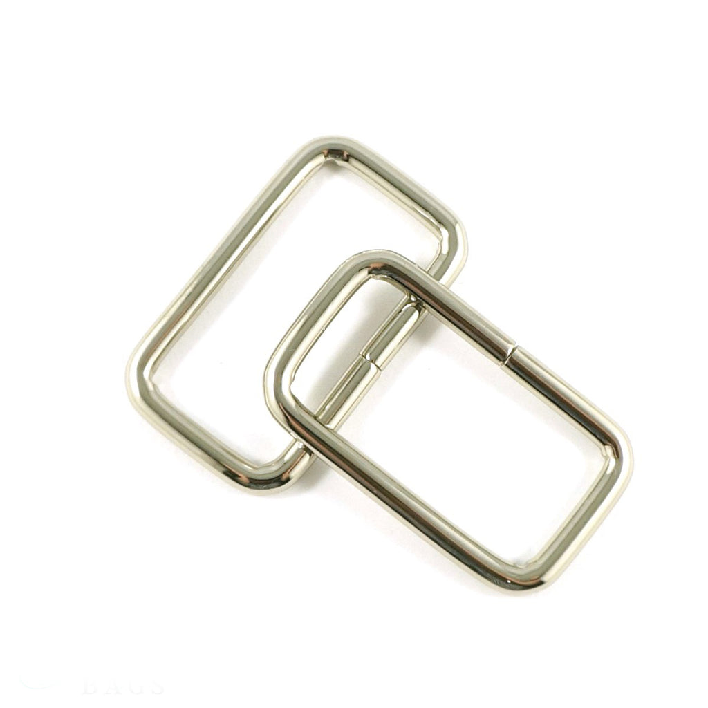 1.5" RECTANGLE RINGS (SET of 2) - Available in 5 metal finishes