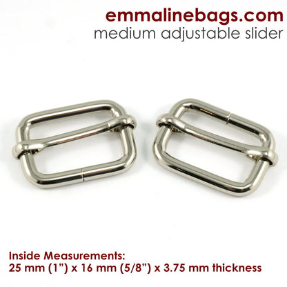 1" ADJUSTABLE SLIDERS (2 PACK) - Available in 5 metal finishes