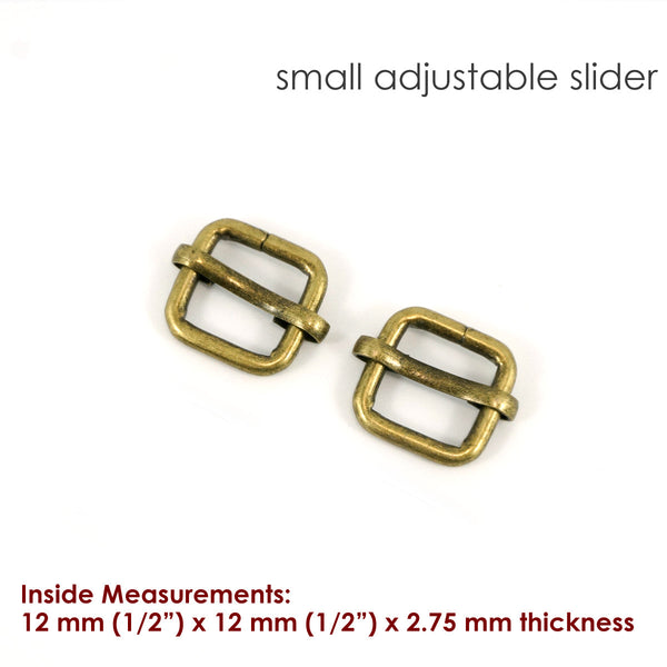 1/2" ADJUSTABLE SLIDERS (2 PACK) - Available in 5 metal finishes