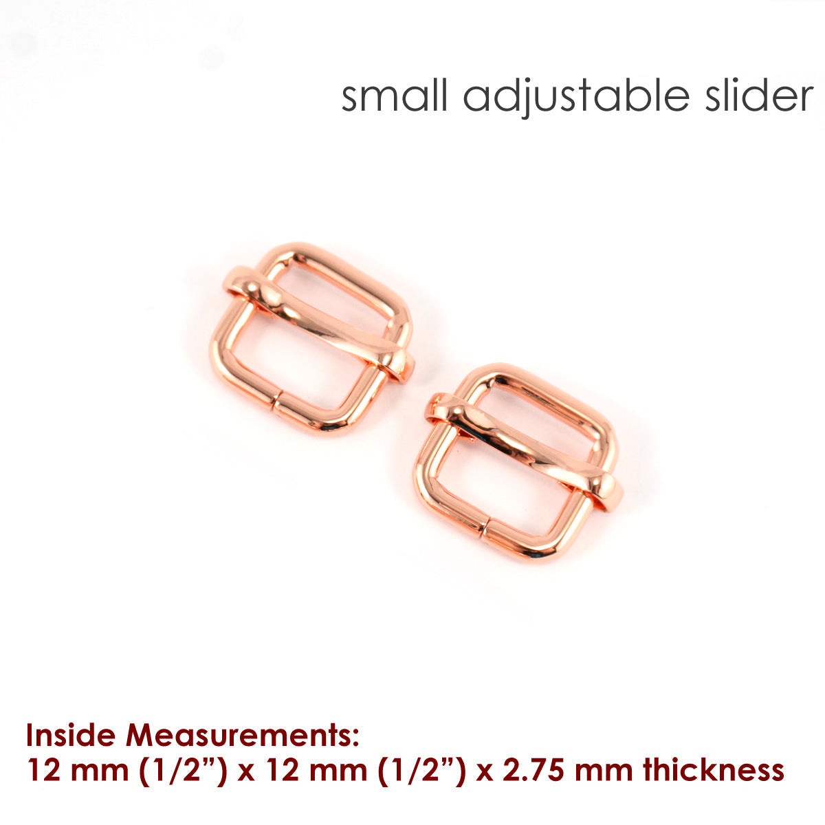 1/2" ADJUSTABLE SLIDERS (2 PACK) - Available in 5 metal finishes