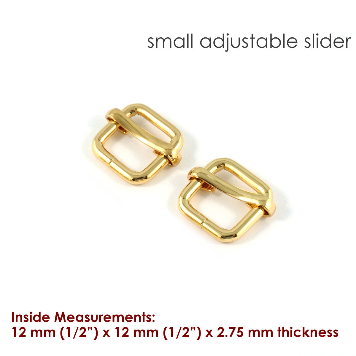 1/2" ADJUSTABLE SLIDERS (2 PACK) - Available in 5 metal finishes