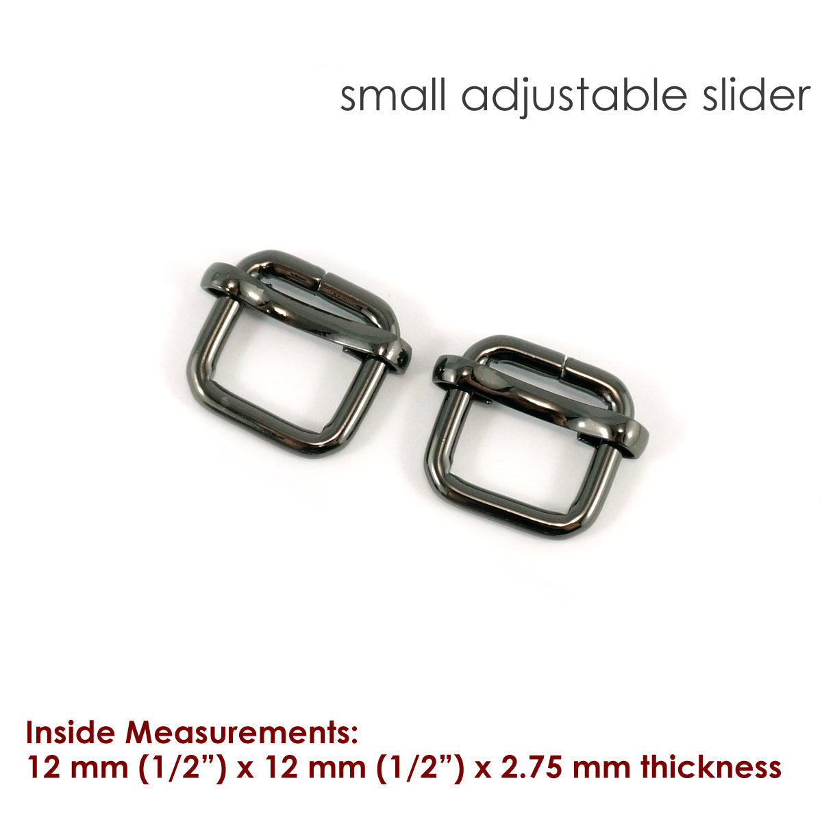 1/2" ADJUSTABLE SLIDERS (2 PACK) - Available in 5 metal finishes