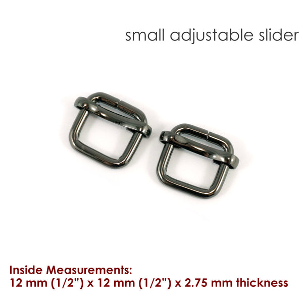 1/2" ADJUSTABLE SLIDERS (2 PACK) - Available in 5 metal finishes