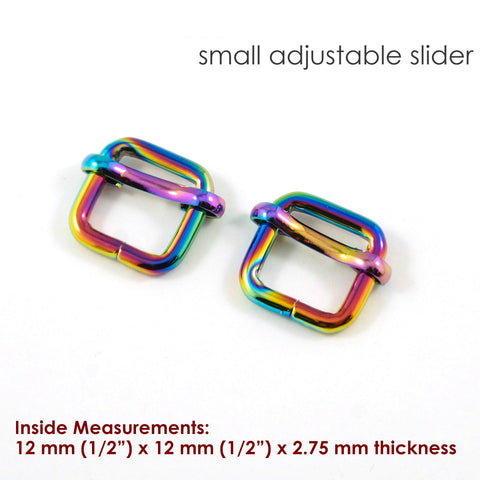 1/2" ADJUSTABLE SLIDERS (2 PACK) - Available in 5 metal finishes