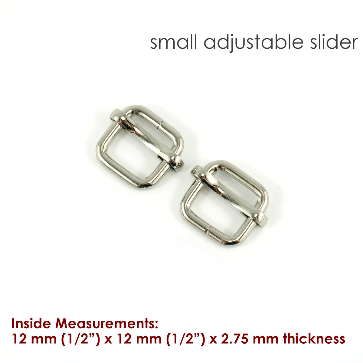 1/2" ADJUSTABLE SLIDERS (2 PACK) - Available in 5 metal finishes