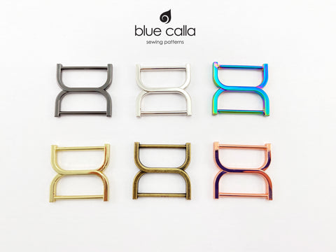 1" TWISTED STRAP RING (SET of 4) - Available in 6 metal finishes