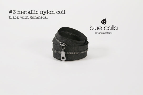#3 Metallic Nylon Coil Zipper tape - 7 neutral colours
