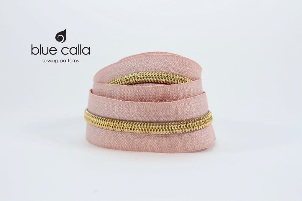 GOLD COIL - CHAMPAGNE - #5 Metallic Nylon Coil Zipper tape