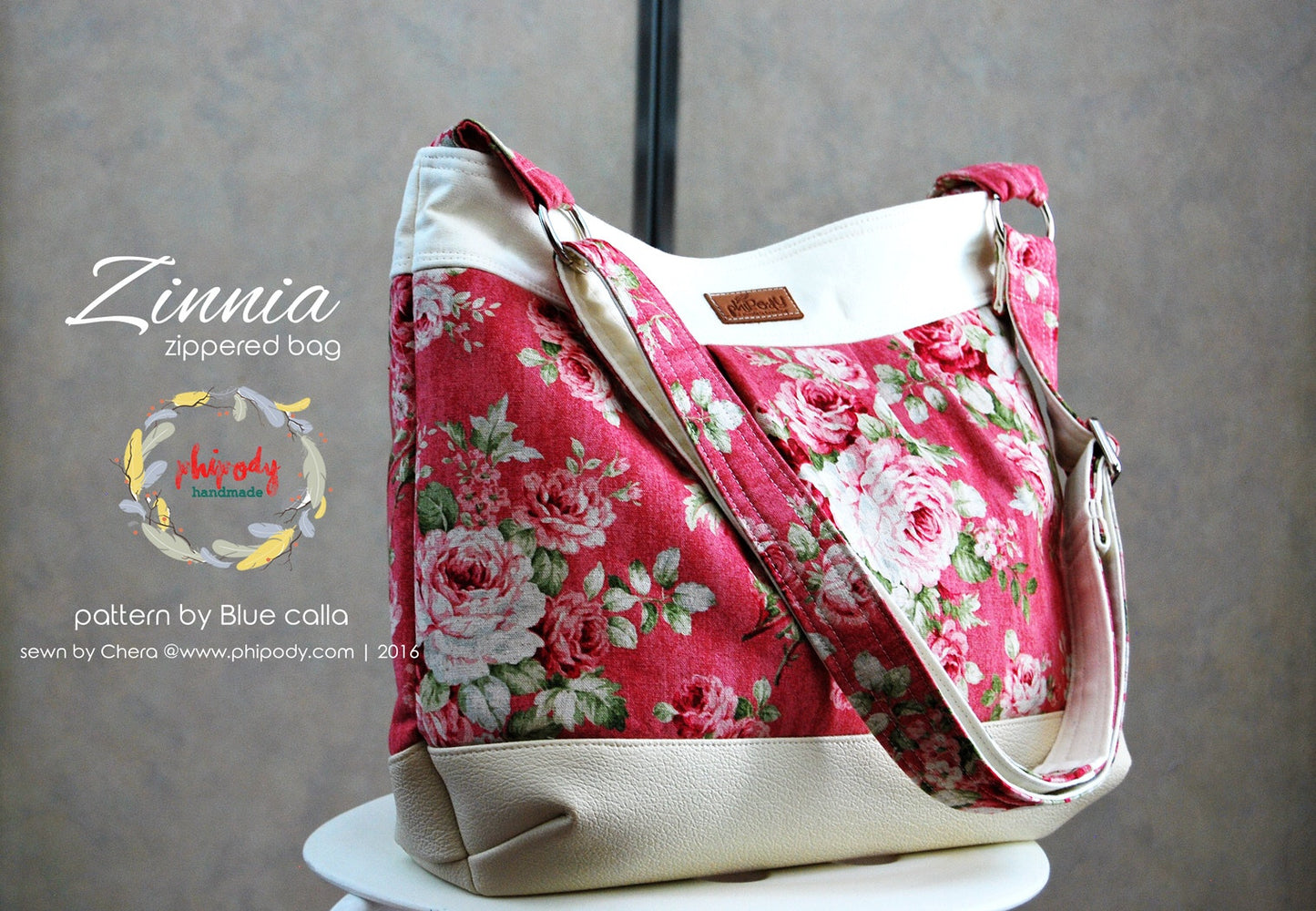 The Zinnia Zippered Panel Bag - PDF Sewing Pattern