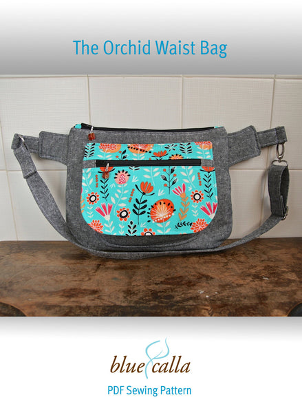 The Orchid Waist/Sling Bag - PDF Sewing Pattern