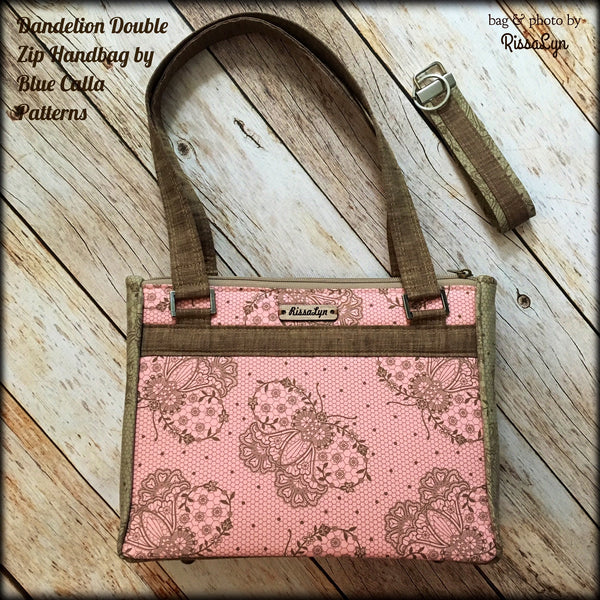 The Dandelion Double Zip Handbag - PDF Sewing Pattern
