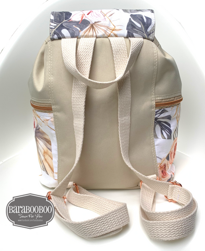 Bee Balm Waxed Canvas Backpack - PDF sewing pattern