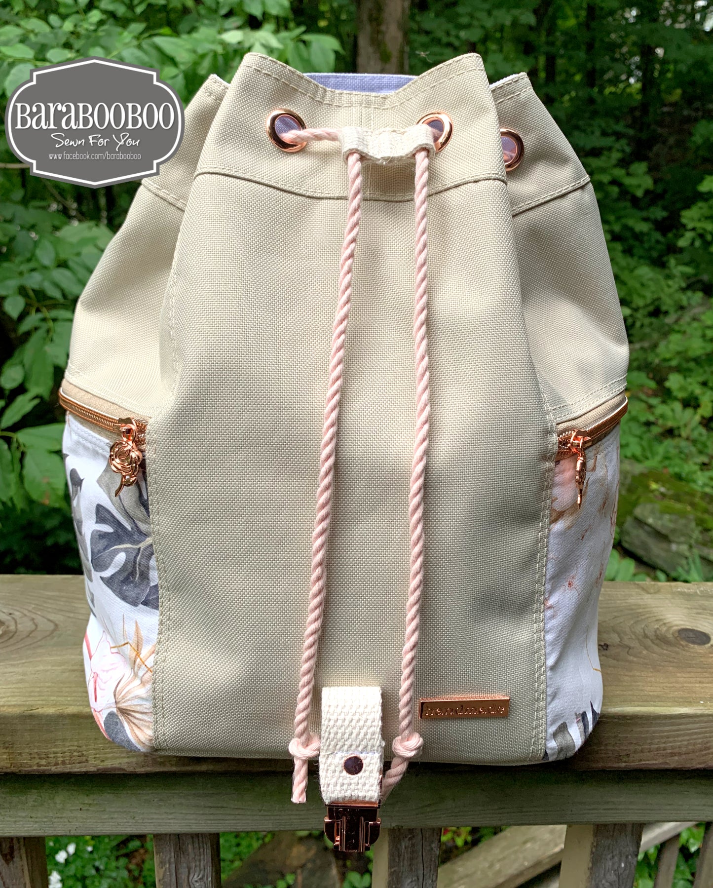 Bee Balm Waxed Canvas Backpack - PDF sewing pattern