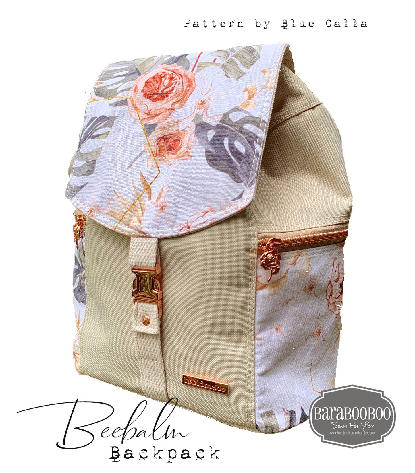 Bee Balm Waxed Canvas Backpack - PDF sewing pattern